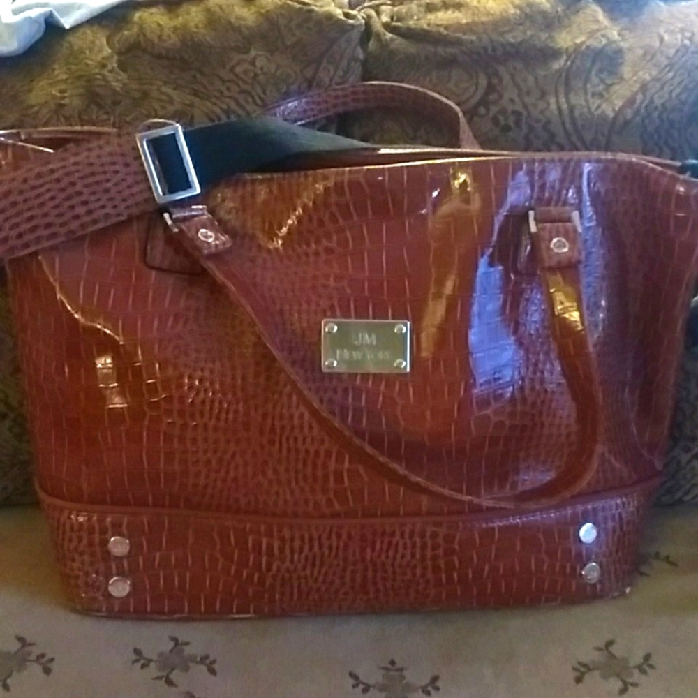 Faux Alligator Computer Travel Bag